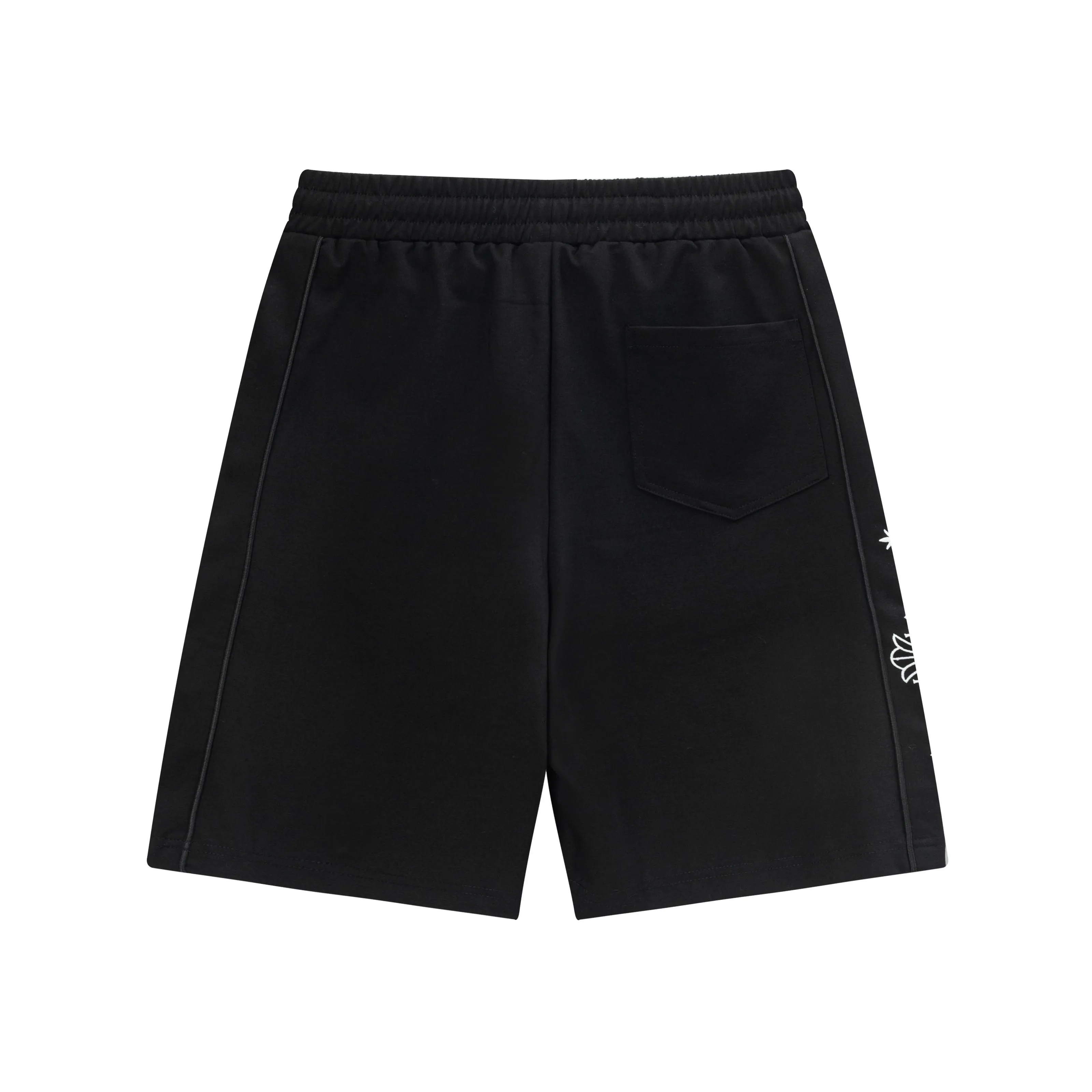 🅿️190 2025 Croxin new knitted shorts, customized fabric, knitted with knitted logo printed on it. The version is tight and three-dimensional, with straight stripe splicing. The customized trouser cord hardware has strong texture and smoothness. The upper body is comfortable and breathable. It has a concave and convex three-dimensional feel. It is fashionable and casual. Color: Black - White Size: M-4XL
